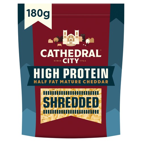 Cathedral City High Protein Half Fat Mature Cheddar Shredded