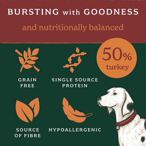 Forthglade Natural Dry Dog Lightly Baked Turkey With Sweet Potato