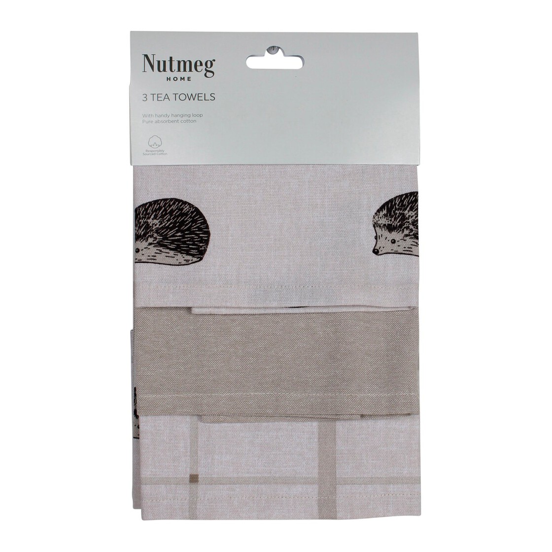 Nutmeg Home Hedgehog 3pk Tea Towels Morrisons Online Groceries & Offers