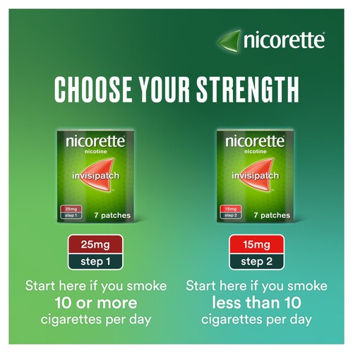 Nicorette Invisi 25mg Patch (Stop Smoking Aid)