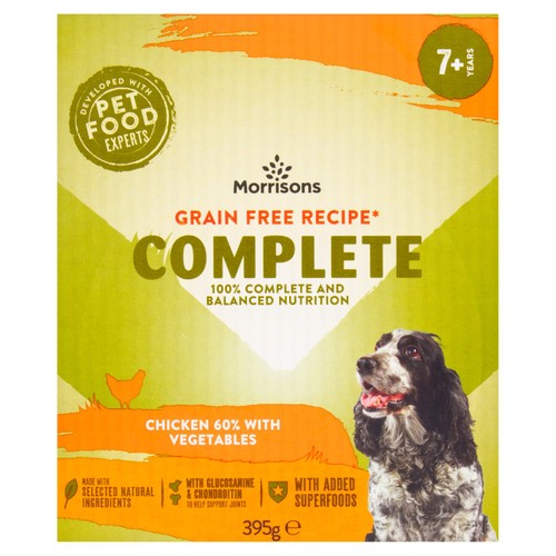 Morrisons Grain Free Chicken Veg Senior Dog Food Tray