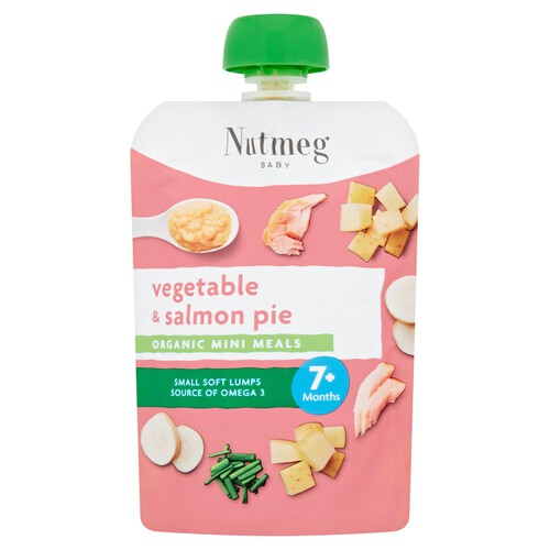 Nutmeg Vegetable & Salmon Pie Baby Food  7M+ 