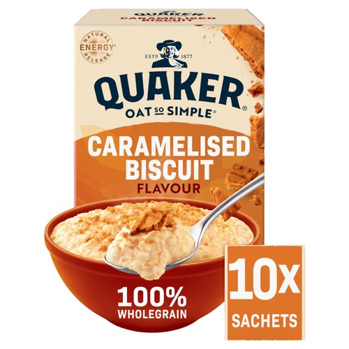 Quaker Oat So Simple Caramelised Biscuit Porridge Sachets