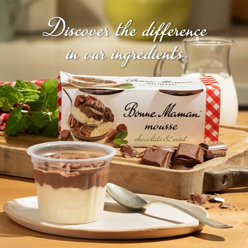 Bonne Maman Chocolate & Mint Mousse 2 x 70g