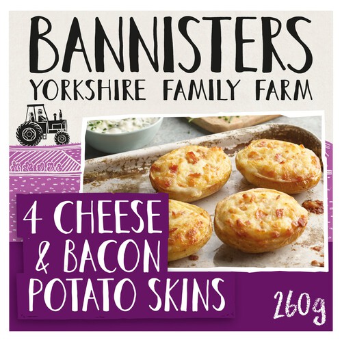 Bannisters Farm 4 Cheese & Bacon Potato Skins