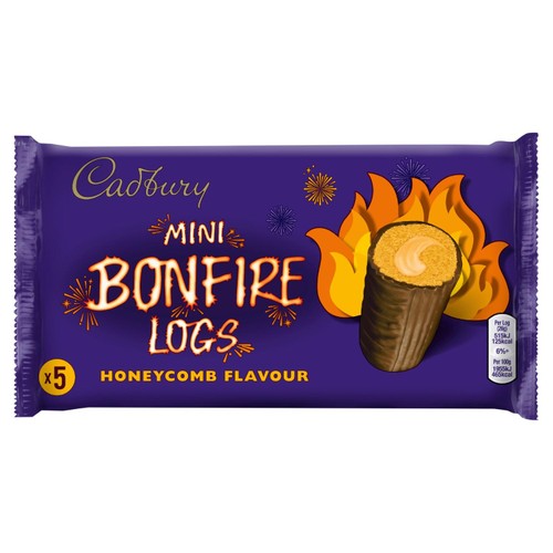 Cadbury Halloween Mini Bonfire Logs Honeycomb Flavour Cakes 5 x 26g