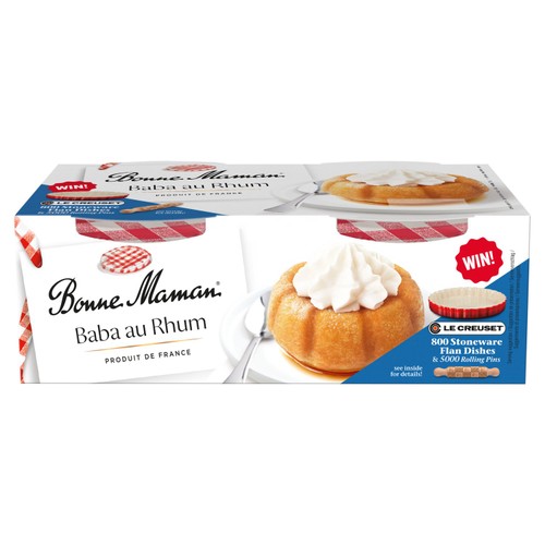 Bonne Maman Baba Au Rhum Dessert 2 x 140g