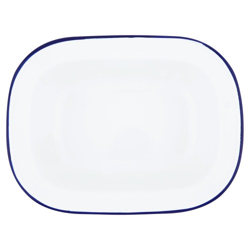 Nutmeg enamel pie dish
