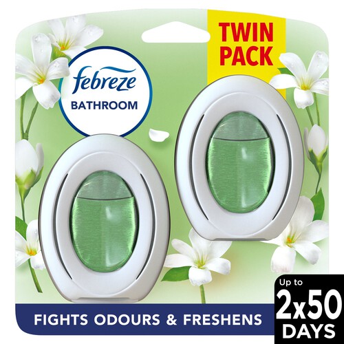 Febreze Bathroom Air Freshener White Jasmine Twin Pack