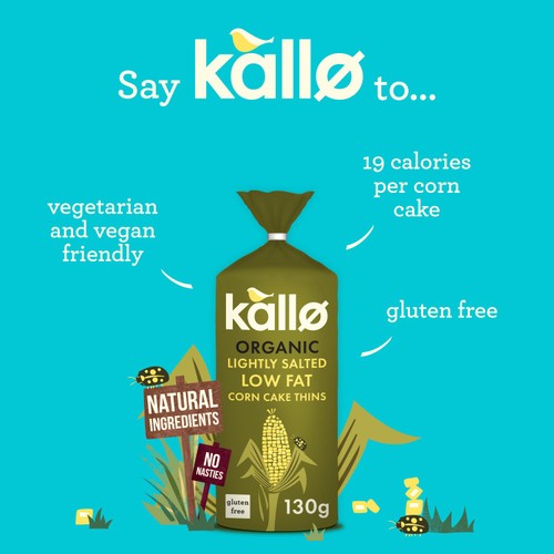 Kallo Lightly Salted Wholegrain Low Fat Corn Cakes