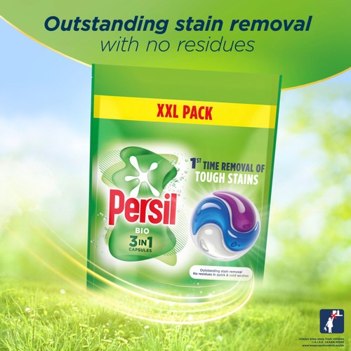 Persil Bio 4 in 1 Laundry Washing Detergent Capsules 48 Washes