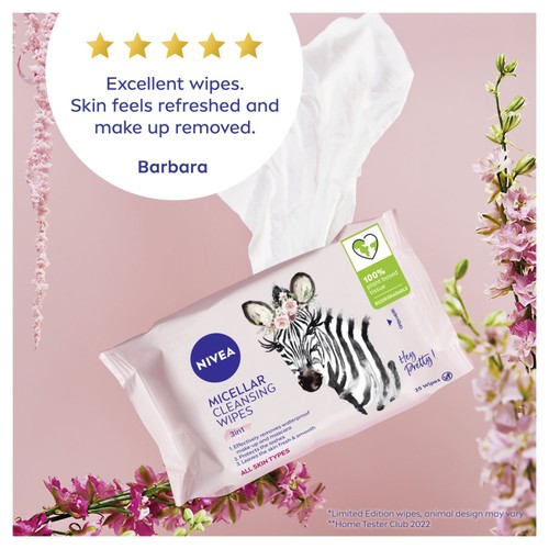NIVEA Micellar Biodegradable Cleansing Face Wipes 