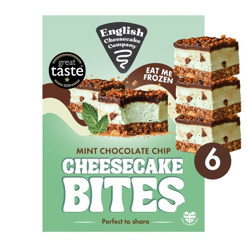 English Cheesecake Company Mint Choc Chip Cheesecake Bites  6 pack 210g