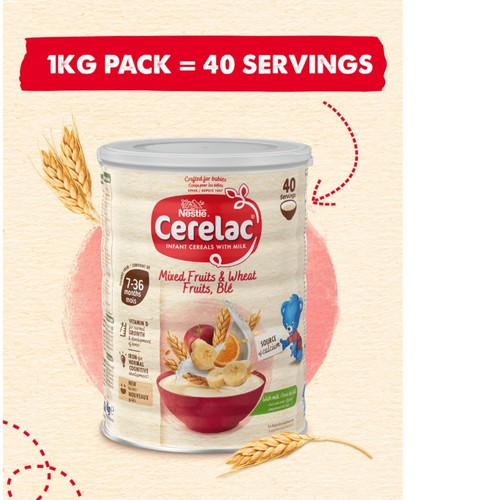 Cerelac Infant Cereals With Milk Mixed Fruits & Wheat 7+ Months 1kg