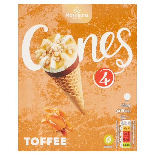 Morrisons Toffee Ice Cream Cones