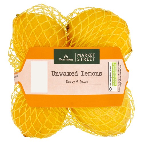 Morrisons Unwaxed Lemons   4 Pack