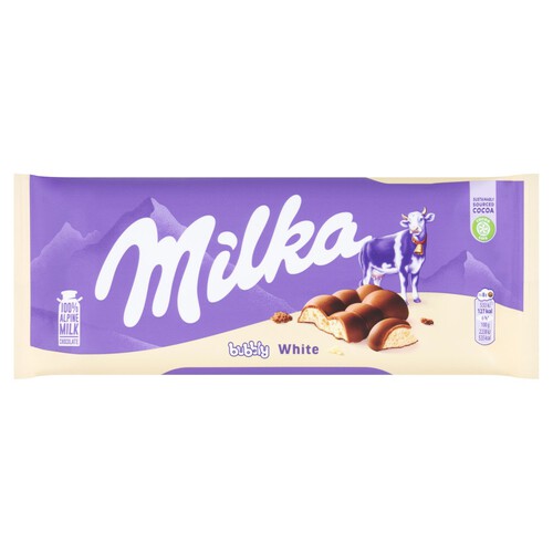 Milka Bubbly White Chocolate Bar 