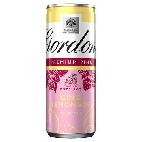 Gordon's Premium Pink Gin & Lemonade 5% vol Ready to Drink Can