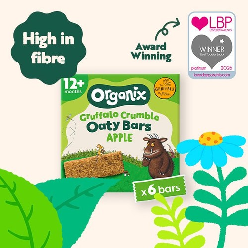 Organix Gruffalo Crumble Apple Oaty Bars Multipack Toddler Snack 6x23g