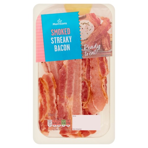 Morrisons ready to eat smoked streaky bacon