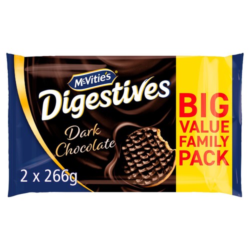 McVitie's Digestives Dark Chocolate Biscuits Twin Pack