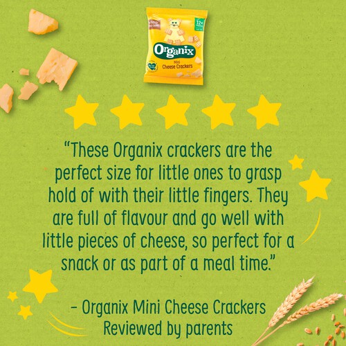 Organix Mini Organic Cheese Crackers Toddler Snack Multipack