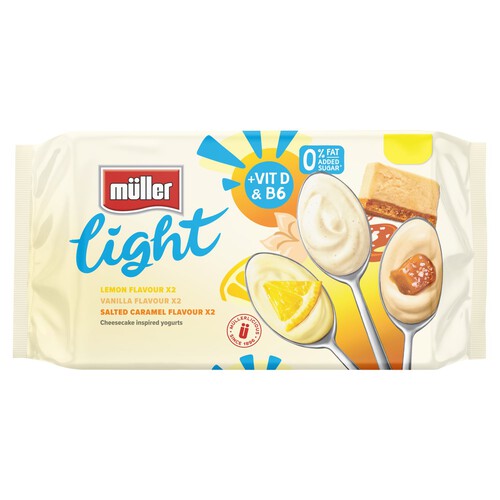 Muller Light Lemon, Vanilla & Salted Caramel Yogurt