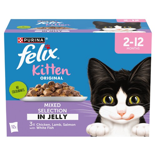 Felix Original Kitten Mixed Selection In Jelly Wet Cat Food 