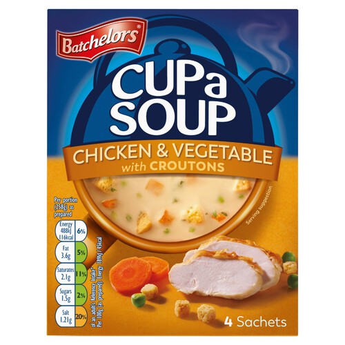 Batchelors Cup a Soup Chicken & Vegetable with Croutons 4 Sachets