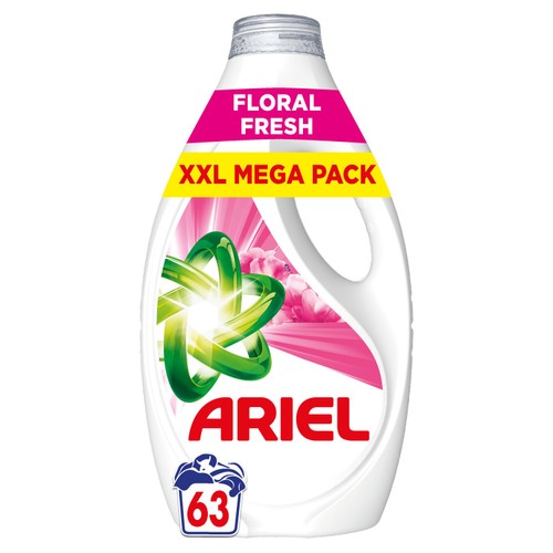 Ariel Laundry Detergent Liquid Floral Fresh 63 Washes 