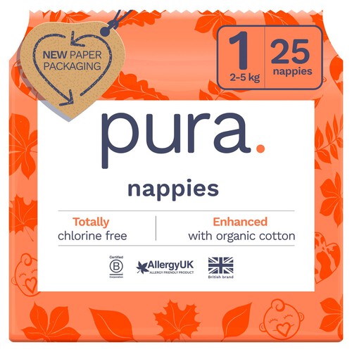 Pura Soft Baby Nappies Size 1 (25 pack)