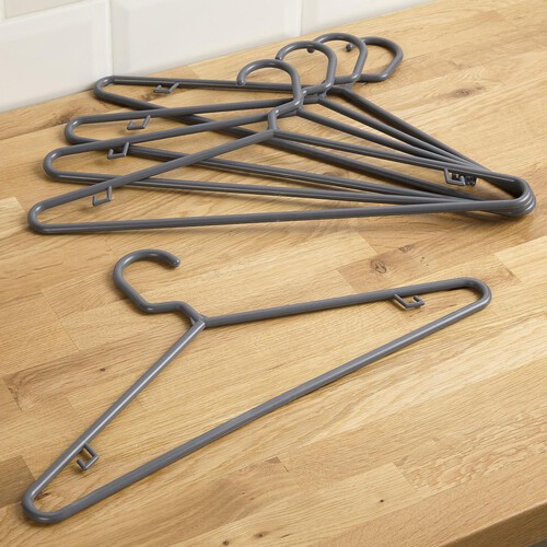 Morrisons Silver Plastic Hangers 5Pk