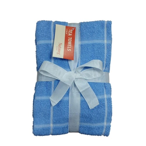 Nutmeg Home Essentials Pale Blue Tea Towel 