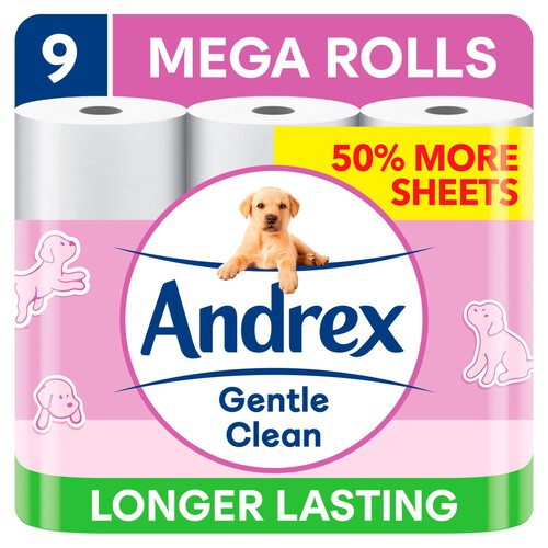 Andrex Family Soft Mega Toilet Tissue 9 Mega Rolls