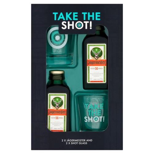 Jagermeister Take The Shot & Shot Glasses Gift Set x2