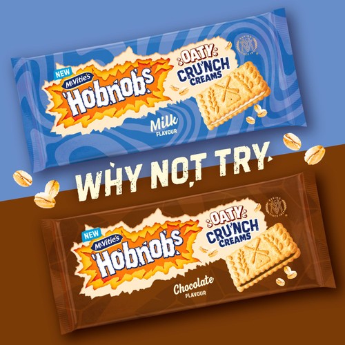 Mcvitie's Hobnobs Oaty Cru'nch Creams Chocolate Flavour   100g