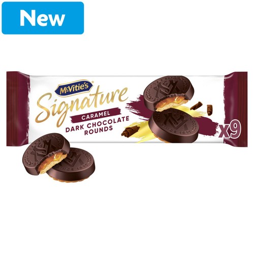 McVities signature caramel dark chocolate rounds