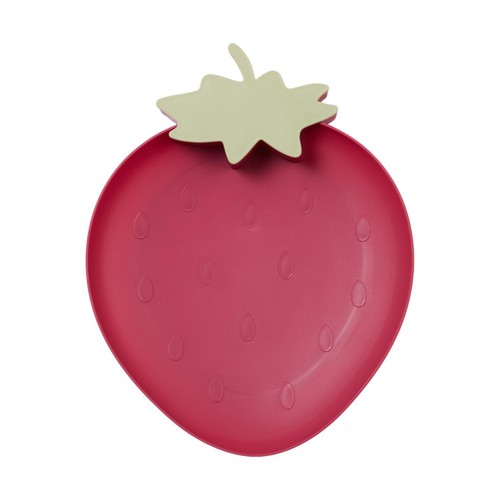 Nutmeg Farmers Market Strawberry Shaped Plate