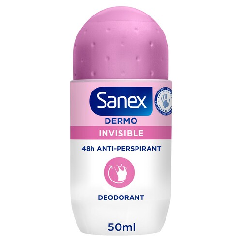 Sanex Dermo Invisible Dry Antiperspirant Roll On Deodorant 