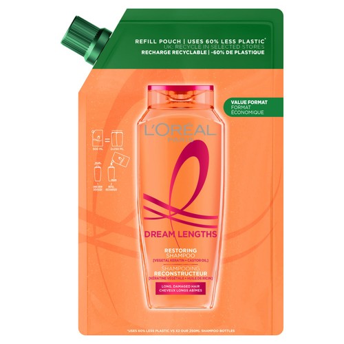 L'Oreal Elvive Dream Lengths Shampoo Refill Pouch 