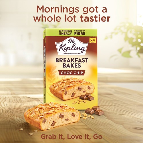 Mr Kipling Choc Chip Breakfast Bakes 4 Pack