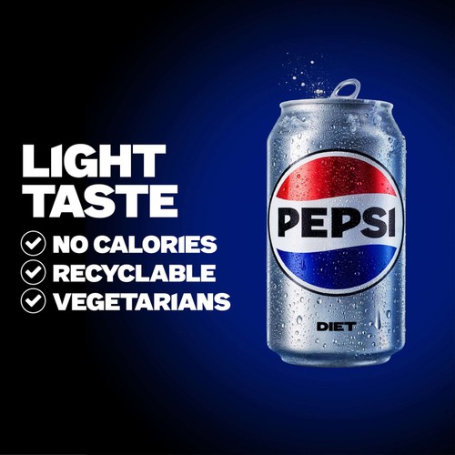 Diet Pepsi Cola Cans 24 x 330ml