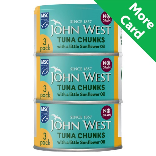 John West No Drain Tuna Chunks In Sunflower Oil 