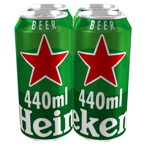 Heineken Original Premium Lager Beer 5% ABV Cans 4x440ml
