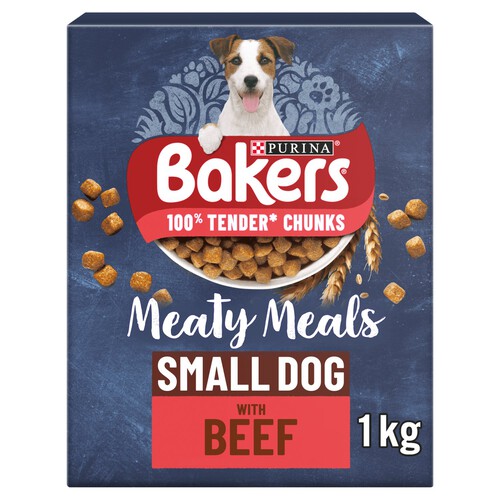 Bakers Meaty Meals Small Dog Beef Dry Dog Food 