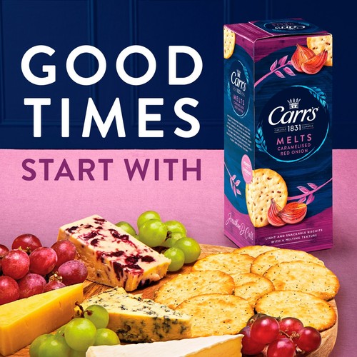 Carr's Melts Caramelised Red Onion Flavour Crackers 150g
