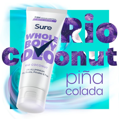 Sure Women Rio Coconut 72H Whole Body Deodorant Cream 