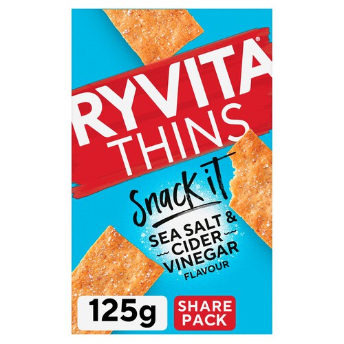 Ryvita Snack It Thins Sea Salt and Cider Vinegar Flatbread Snacks