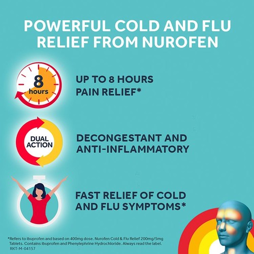 Nurofen Cold & Flu Ibuprofen Tablets