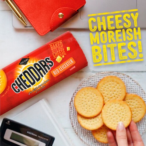 Jacob's Cheddars Red Leicester Flavour Cheese Biscuits